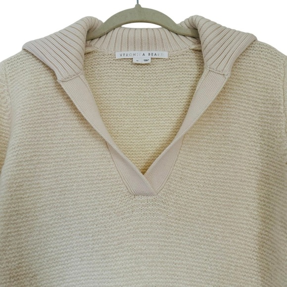 VERONICA BEARD BROGAN COLLARED WOOL CASHMERE SWEATER SIZE MED - Picture 8 of 15